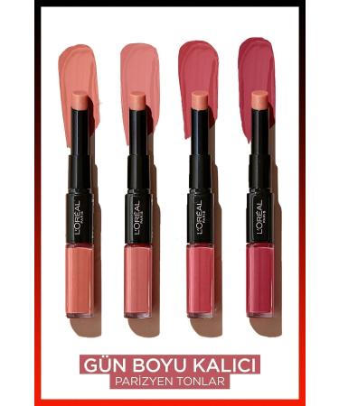 L'Oreal Paris L'or al Paris Infaillible 2-step 24 Hour Liquid Lipstick & Balm - 804 Metro-proof Rose - Buy Online on GoSupps.com