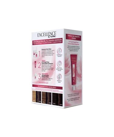 L'Oreal Paris Excellence Creme Hair Dye 3 Dark Chestnut 2-Piece Set - Buy Online on GoSupps.com