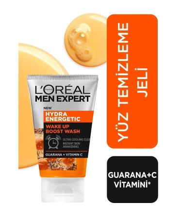 L'Oreal Paris Men Expert Hydra Energetic Wake Up Boost Face Wash Gel 100ml