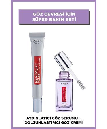 L'Oreal Paris Revitalift Filler Plumping Anti-Aging Eye Cream & Brightening Eye Serum