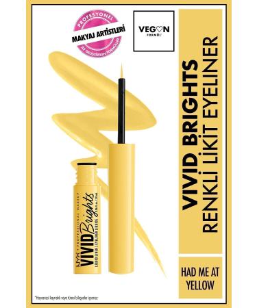 NYX Professional Makeup Vivid Brights Liquid Eyeliner - Had Me At Yellow