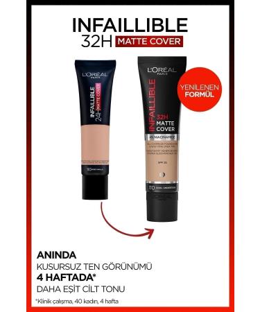 L'Oreal Paris L'or al Paris Infaillible 24h Matte Cover High Coverage Foundation - 175 Sable/sand - Buy Online on GoSupps.com