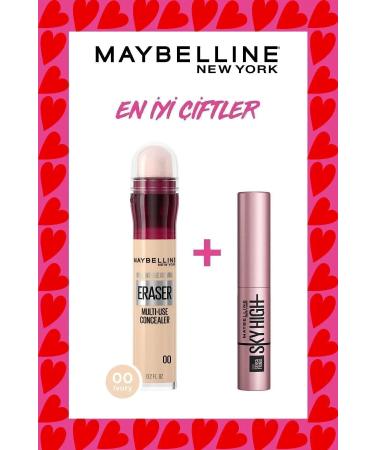 Maybelline New York Instant Anti Age Eraser Concealer - 00 Ivory & Mini Sky High Mascara 4.5 ML