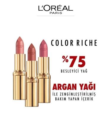 L'Oreal Paris Color Riche Satin Finish Lipstick 125 Maison Marais - Red - Buy Online on GoSupps.com