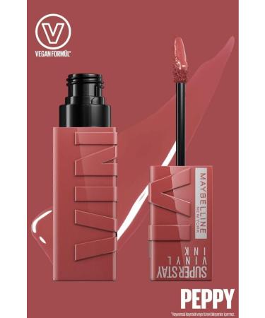Maybelline New York Super Stay Vinyl Ink Long-Lasting Pink Liquid Glossy Lipstick 115 Peppy - Buy Online on GoSupps.com