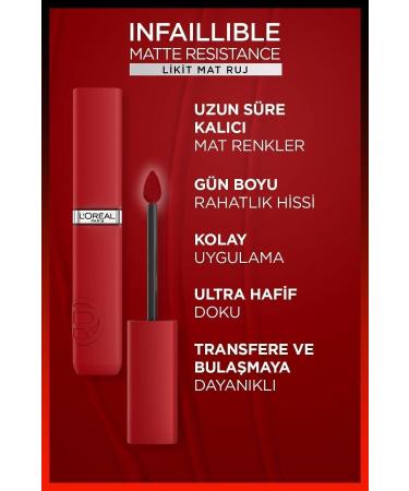 L'Oreal Paris Infaillible Matte Resistance Liquid Matte Lipstick - 300 Sun Bathing - Buy Online on GoSupps.com