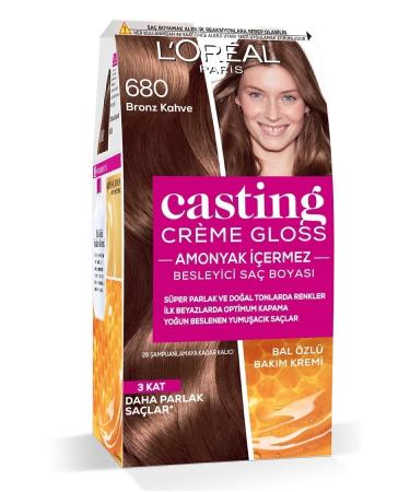 L'Oreal Paris L'Or al Paris Casting Cr me Gloss Hair Dye - 680 Bronze Brown - Buy Online on GoSupps.com