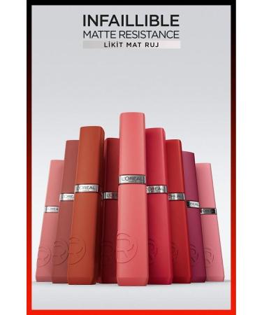L'Oreal Paris Infaillible Matte Resistance Liquid Matte Lipstick - 120 Major Crush & Mini Paradise Mascara 4.7 ML - Buy Online on GoSupps.com
