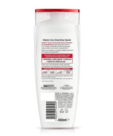 Elseve L'or al Paris Complete Repair 5 Restructuring Care Shampoo 2 in 1 450 ml - Buy Online on GoSupps.com