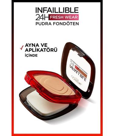 L'Oreal Paris Infaillible 24h Fresh Wear Powder Foundation 180 Rose Sand - Buy Online on GoSupps.com