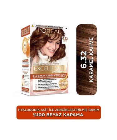 L'Oreal Paris Excellence Intense Hair Dye 6.32 Caramel Brown