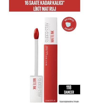 Maybelline New York Super Stay Matte Ink City Edition Likit Mat Ruj - 118 Dancer