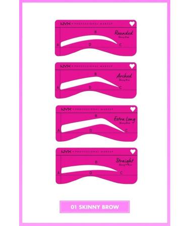 NYX Professional Makeup Zero to Brow Eyebrow Stencil for Thin Brows - Skinny Brow - Buy Online on GoSupps.com