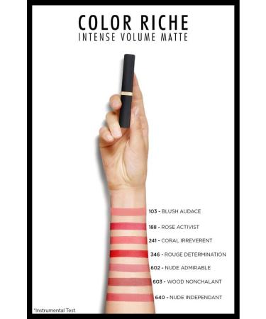 L'Oreal Paris Color Riche Intense Volume Matte Lipstick - 346 Rouge Determination - Buy Online on GoSupps.com