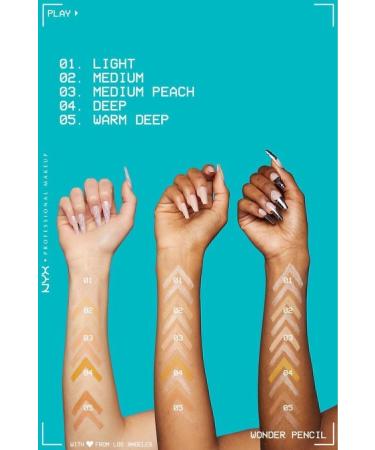 NYX Professional Makeup Wonder Pencil Double-Sided Highlighter & Concealer Pencil - Warm Deep - Buy Online on GoSupps.com