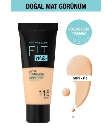 Maybelline New York Fit Me Matte Poreless Foundation - 115 Ivory