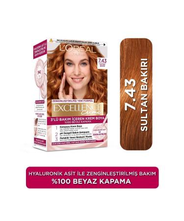 L'Oreal Paris Excellence Creme Hair Dye 7.43 Sultan Copper
