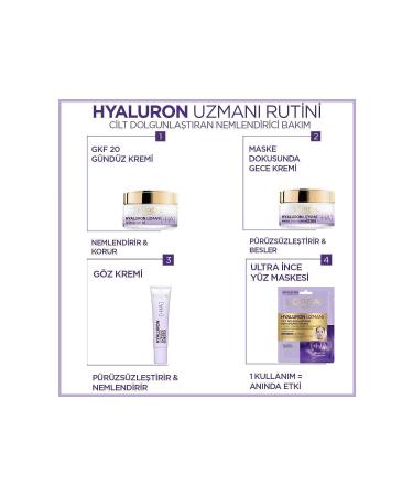 L'Oreal Paris STD Hyaluron Expert Skin Plumping Moisturizing Night Cream - Hyaluronic Acid Classic - Buy Online on GoSupps.com