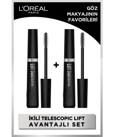 L'Oreal Paris Telescopic Lift Black Mascara Set of 2