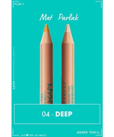 NYX Professional Makeup Wonder Pencil Double-Sided Highlighter & Concealer Pencil - Deep - Buy Online on GoSupps.com