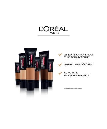 L'Oreal Paris L'or al Paris Infaillible 24h Matte Cover High Coverage Foundation - 145 Rose Beige - Buy Online on GoSupps.com