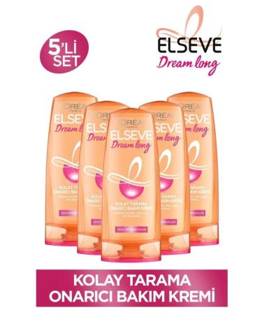 Elseve 5-Piece Dream Long Easy Combing Hair Care Cream 390ml Set