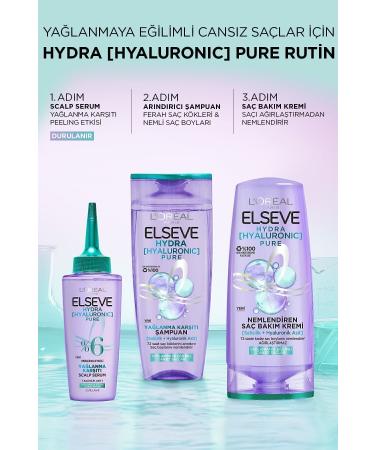 Elseve Hydra hyaluronic Pure Salicylic Acid Anti-Oily Moisturizing Conditioner 250ml - Buy Online on GoSupps.com