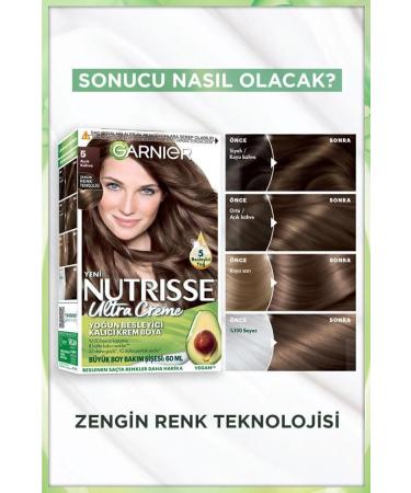 Garnier Nutrisse Intense Nourishing Permanent Cream Hair Dye 5 Light Brown - Buy Online on GoSupps.com
