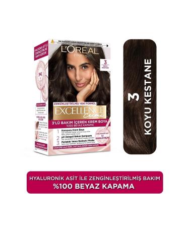 L'Oreal Paris Excellence Creme Hair Dye 3 Dark Chestnut