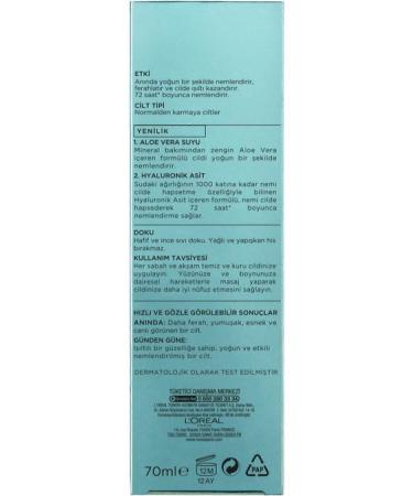 L'Oreal Paris Moisture Therapy Aloe Vera Juice Water-Based Daily Care Moisturizing Cream for Normal to Combination Skin 2 - Buy Online on GoSupps.com