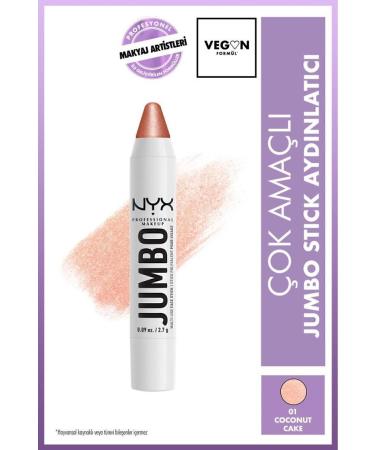 NYX Professional Makeup Jumbo Face Stick | Multi-Purpose Stick Highlighter - Coconut Cake