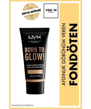 NYX Professional Makeup Born To Glow! Naturally Radiant Foundation 6.3 - Warm Vanilla