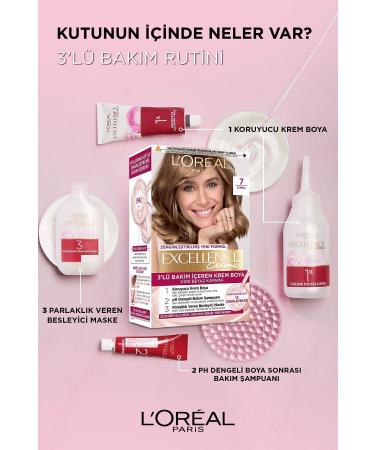 L'Oreal Paris Excellence Creme Hair Dye 7.1 Blonde Ash - Buy Online on GoSupps.com