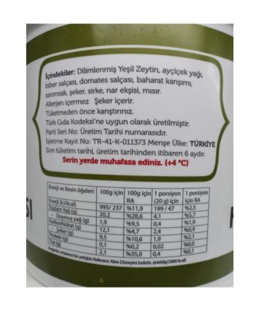 KHAKI Green Sliced Olive Salad 5 Kg Net Bucket - Buy Online on GoSupps.com