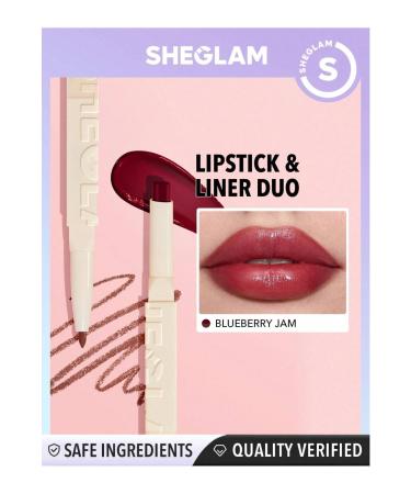 SHEGLAM GLAM 101 LIPSTICK & LINER DUO lip pencil and lipstick pencil 2in1