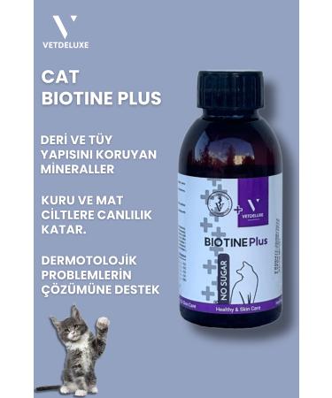 VETDELUXE Biotine Zinc Additive Liquid Cat Hair Loss Preventive Skin and Fur Health Drops 100 Ml - Buy Online on GoSupps.com