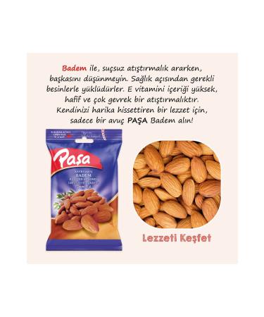 Pasha Nuts Pasha Almond 70 gr X 6 Pieces (NATURAL 1ST QUALITY) - Buy Online on GoSupps.com