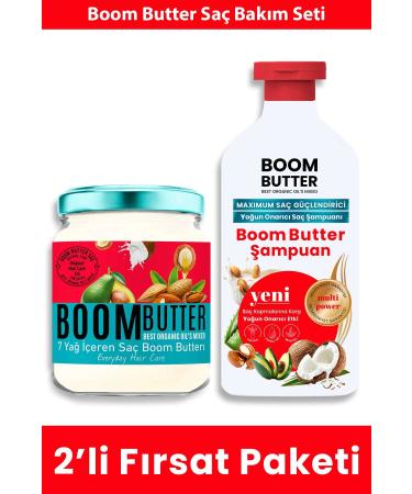 BOOM BUTTER Hair Care Oil and Shampoo Package