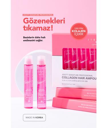 Jigott Collagen Concentrated Hair Care Serum Jigott Professional Collagen Hair Ampoule 13 ml - Buy Online on GoSupps.com