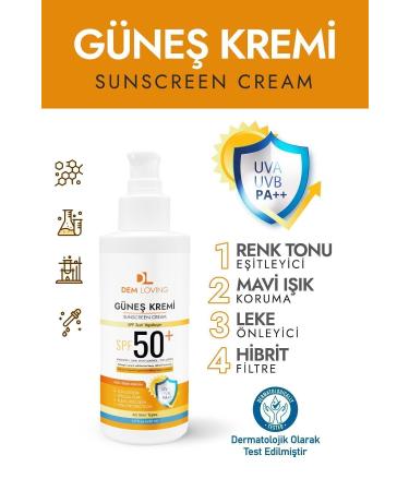 DEM LOVING Sun Cream 50 Spf | (FOR ALL SKIN TYPES) | Face&Body | Tone Equalizer High Protection | 50 ml