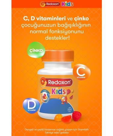 Redoxon Kids 60 Chewable Gummy I Vitamin C Vitamin D and Zinc Supplement for Children - Buy Online on GoSupps.com