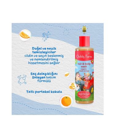 Childs Farm Organic Sweet Orange Children's Hair and Body Shampoo 250ml - Buy Online on GoSupps.com