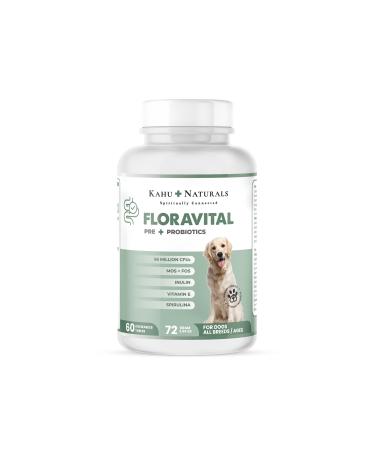 Kahu Naturals Spiritually Connected Floravital Probiotic and Prebiotic Supplement for Dogs 60 Tablets