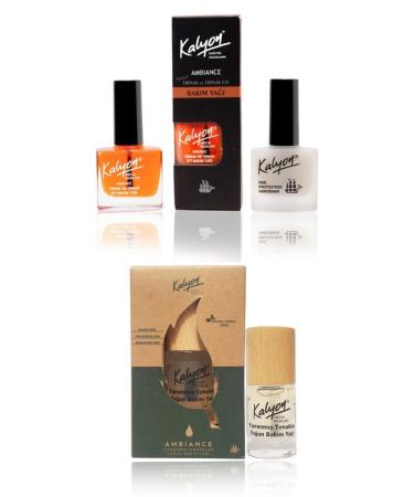 Kalyon Nail Hardener + Care Oil + Herbal Damaged Nails Intensive Care Oil 11 Ml