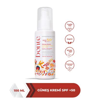 BONTE Sun Cream Spf50 Uva Uvb Anti-Stain 100 ml