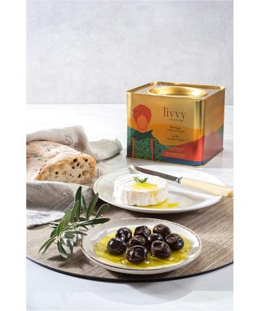 Livvy Premium Foods Livvy Naturally Fermented Small Grain High Quality Black Olives 1800 G - Buy Online on GoSupps.com