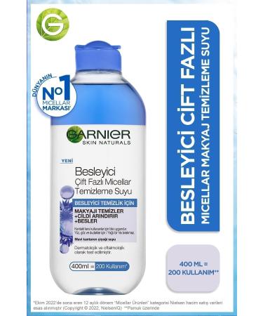 Garnier Nourishing Dual Phase Micellar Make-Up Remover Water 400 ml