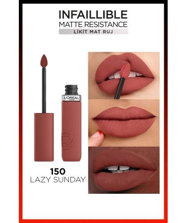 L'Oreal Paris Infaillible Matte Resistance Liquid Matte Lipstick - 150 Lazy Sunday - Buy Online on GoSupps.com