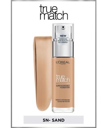 L'Oreal Paris L'or al Paris True Match Caring Foundation 5n Sand - Buy Online on GoSupps.com