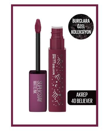 Maybelline New York Super Stay Matte Ink Zodiac Liquid Matte Lipstick - 40 Believer (SCORPIO) - Buy Online on GoSupps.com